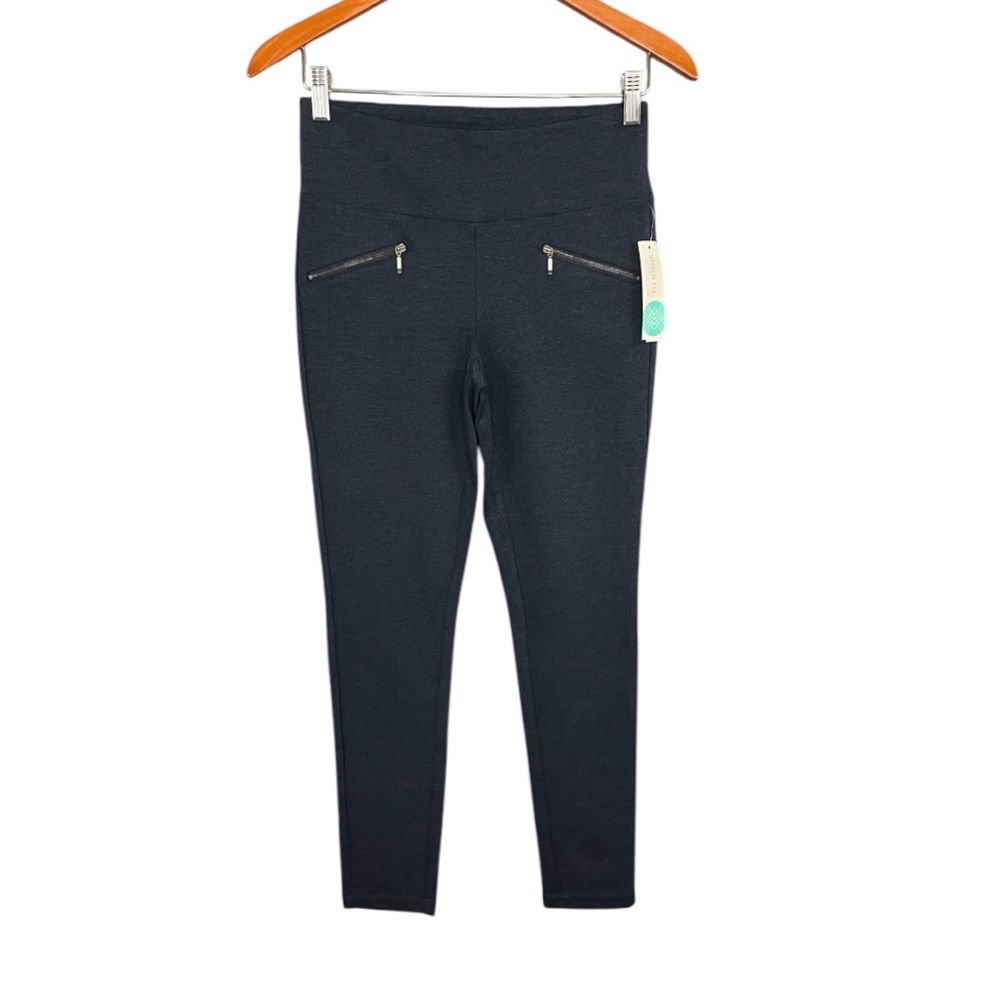 Stitch Fix X Nic+Zoe Zip Detail Legging Navy Blue NWT - Picture 2 of 11